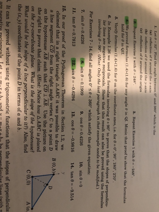 Solved 1. Let 082". Find The Angle Between 0 And 360" Which | Chegg.com