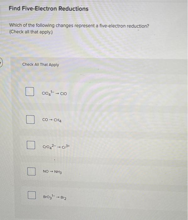 Solved Which of the following changes represent a | Chegg.com