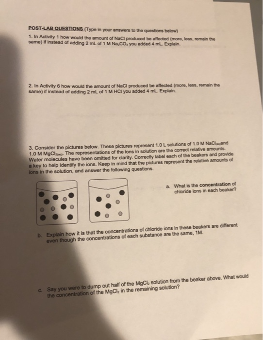 Solved Activity Exploring Chemical and Physical Changes