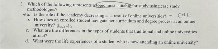 Solved 3. Which Of The Following Represents A Topic Most | Chegg.com