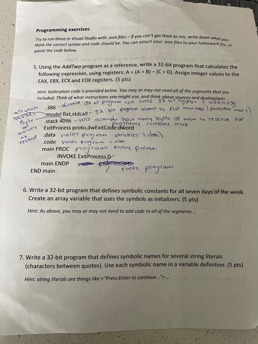 Solved Programming exercises Try to run these in Visual | Chegg.com