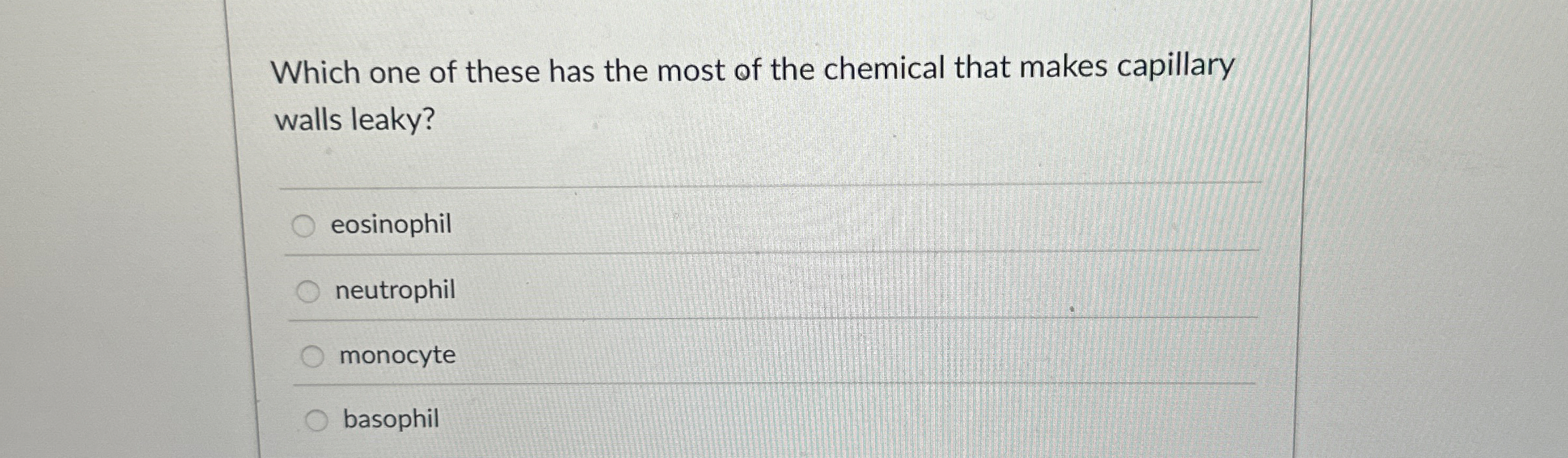 Solved Which one of these has the most of the chemical that