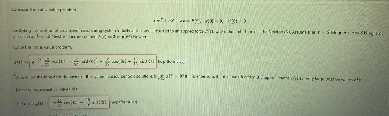 Solved Consider The Initial Value