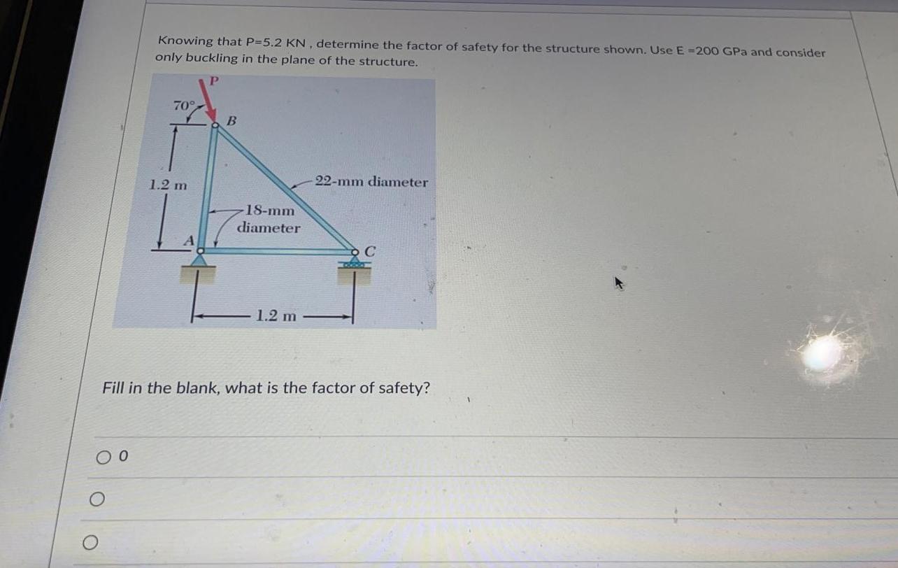 Solved Knowing that P=5.2 KN, determine the factor of safety | Chegg.com