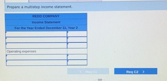 Solved c-1. Prepare a multistep income statement. c-2. | Chegg.com
