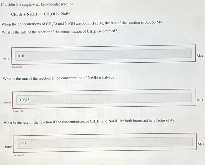 Solved Consider The Single-step, Bimolecular Reaction. | Chegg.com