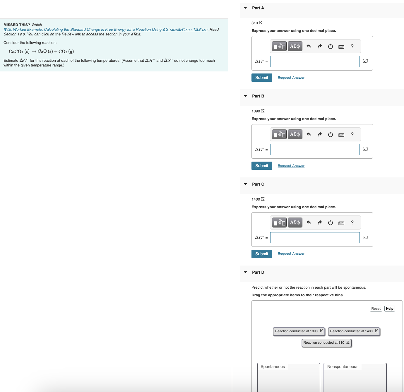 Solved Part AMISSED THIS? WatchIWE: Worked Example: | Chegg.com