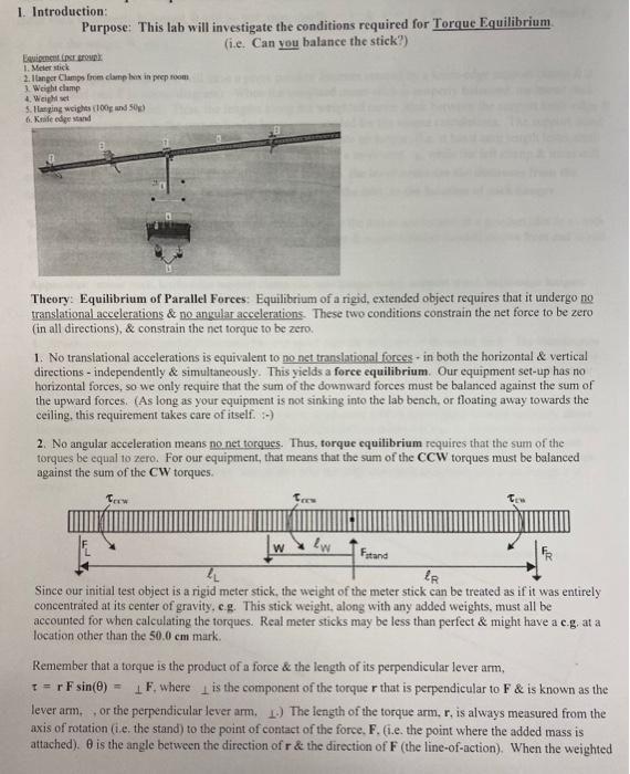 Solved need help with a physics lab. stuck on page 3 and 4.