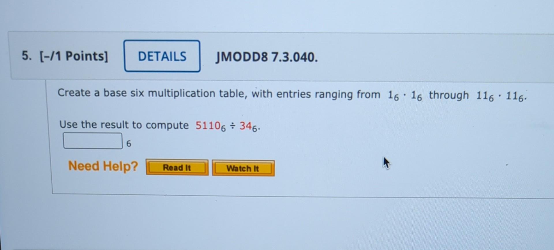 Create A Base Six Multiplication Table With Entries Chegg Create A Base Six Multiplication Table With Entries Chegg