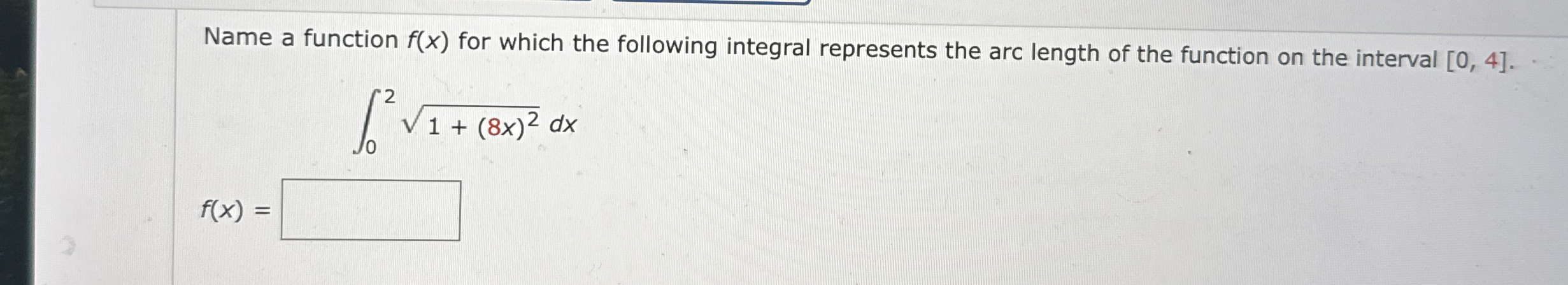 Solved Name a function f(x) ﻿for which the following | Chegg.com