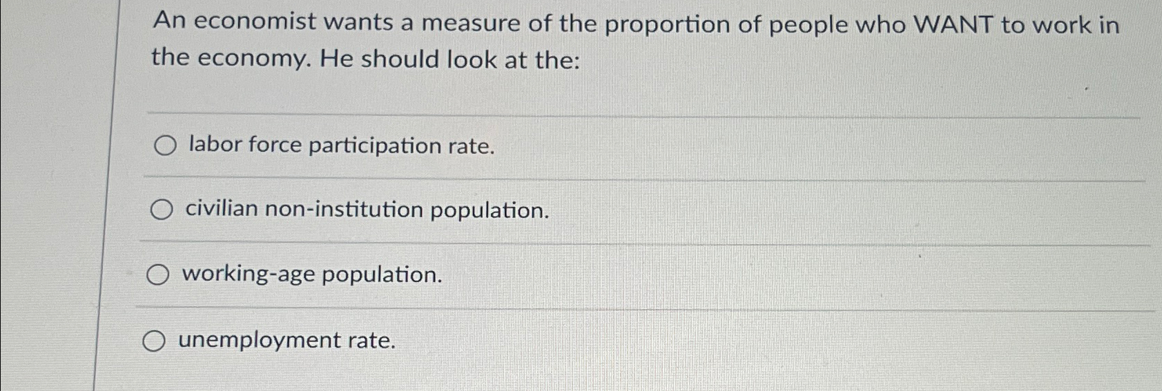 Solved An economist wants a measure of the proportion of | Chegg.com