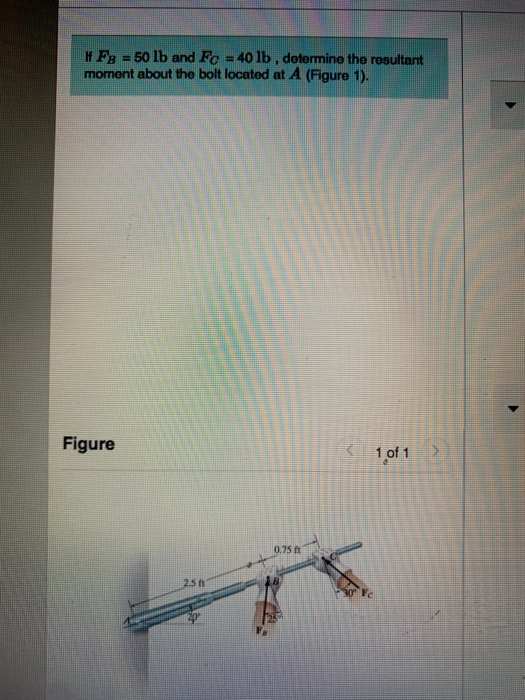 Solved = 50 lb and Fc = 40 lb , determine the resultant | Chegg.com
