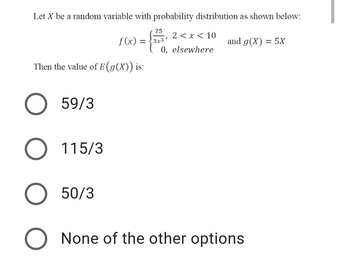 Solved Let X be a random variable with probability | Chegg.com