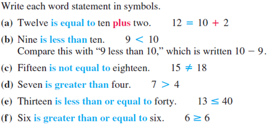 Solved: Write the word statement in symbols. See Example 1.Five ...