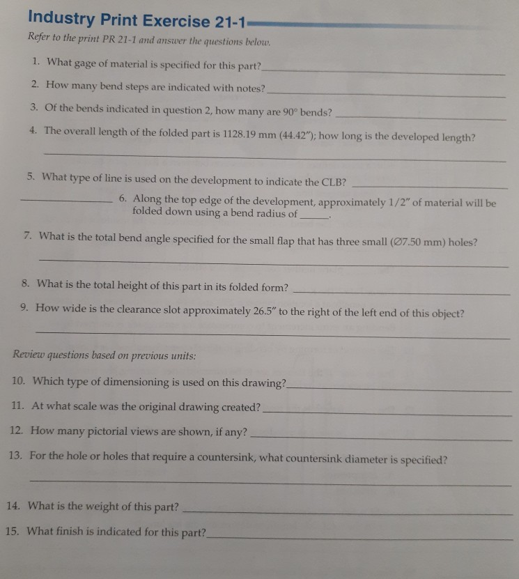 Solved Industry Print Exercise 211 Refer to the print PR