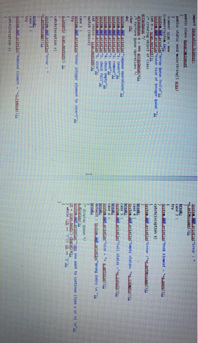 Solved Susto. Erintin("Error: cerSEO) break; case 3: try | Chegg.com