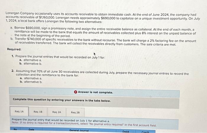 Solved 1. Prepare The Journal Entries That Would Be Recorded | Chegg.com