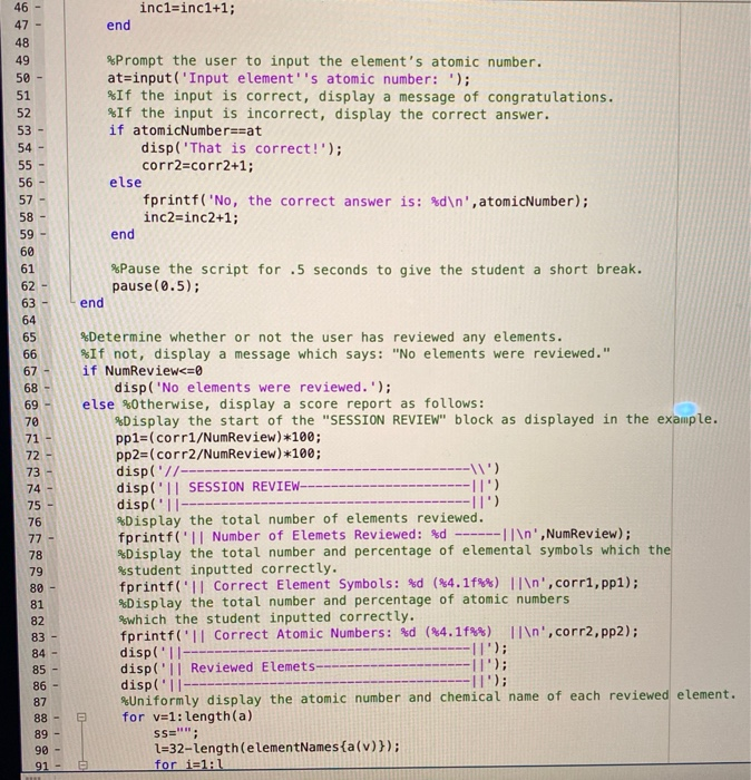 Solved I am running a MatLab program and keep getting this | Chegg.com