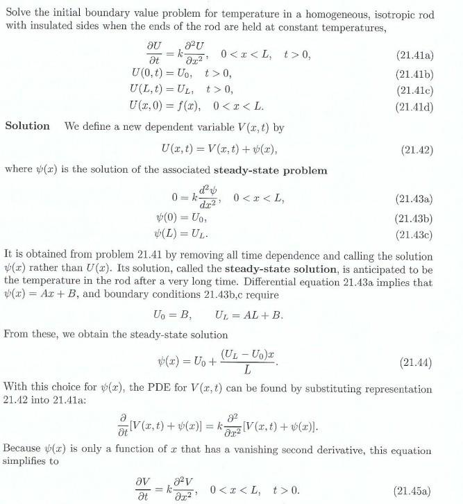 Solved The following initial boundary value problem | Chegg.com