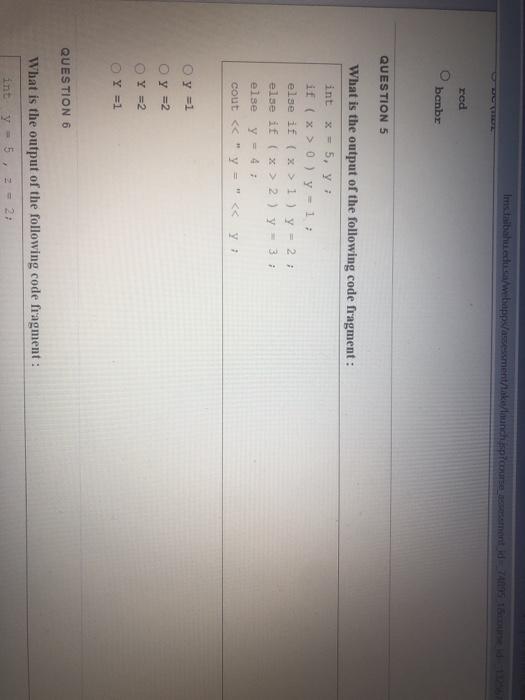 Solved QUESTION 1 Correct the following code fragment : int | Chegg.com