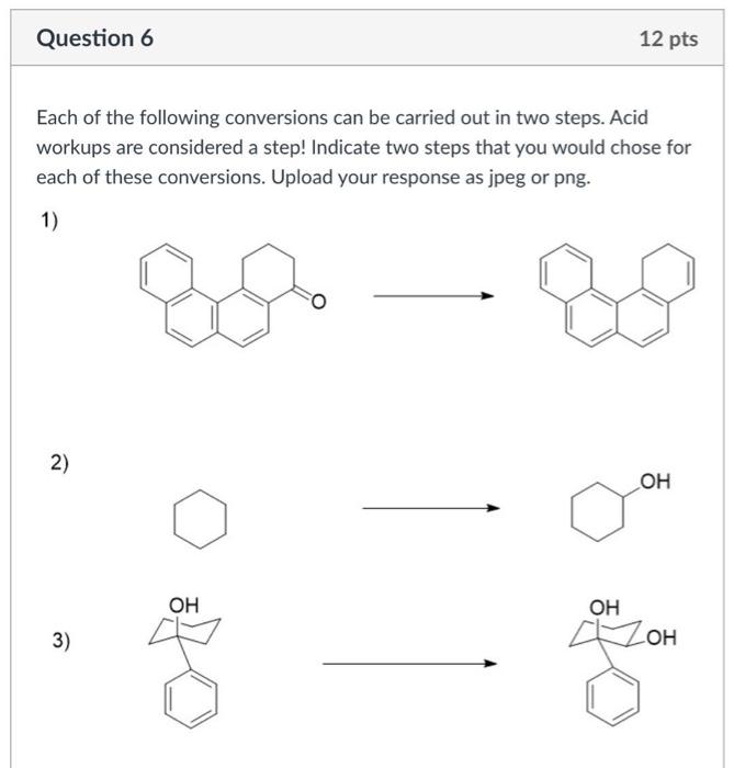 Solved Question 6 12 pts Each of the following conversions | Chegg.com