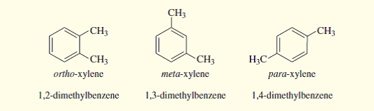 Solved The Three Isomers Of Dimethylbenzene Are Commonly Named Chegg Com