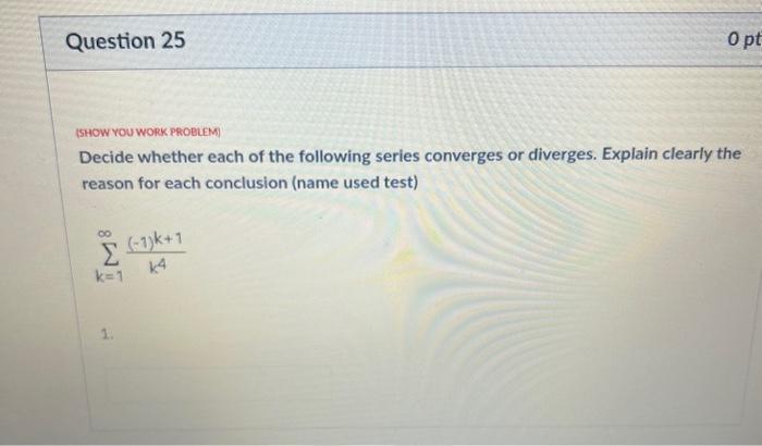 Solved Decide whether each of the following series converges | Chegg.com