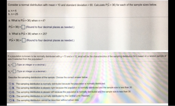 Solved Consider a normal distribution with mean = 10 and | Chegg.com