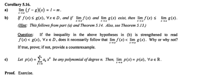 Solved Corollary 5 16 Lim F 3 X 1 M B If X Chegg Com