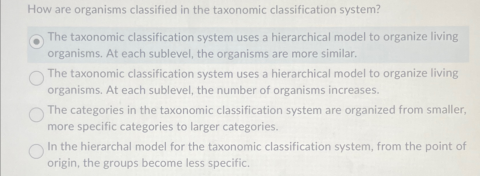 THE TAXONOMIC CLASSIFICATION SYSTEM visual data 3