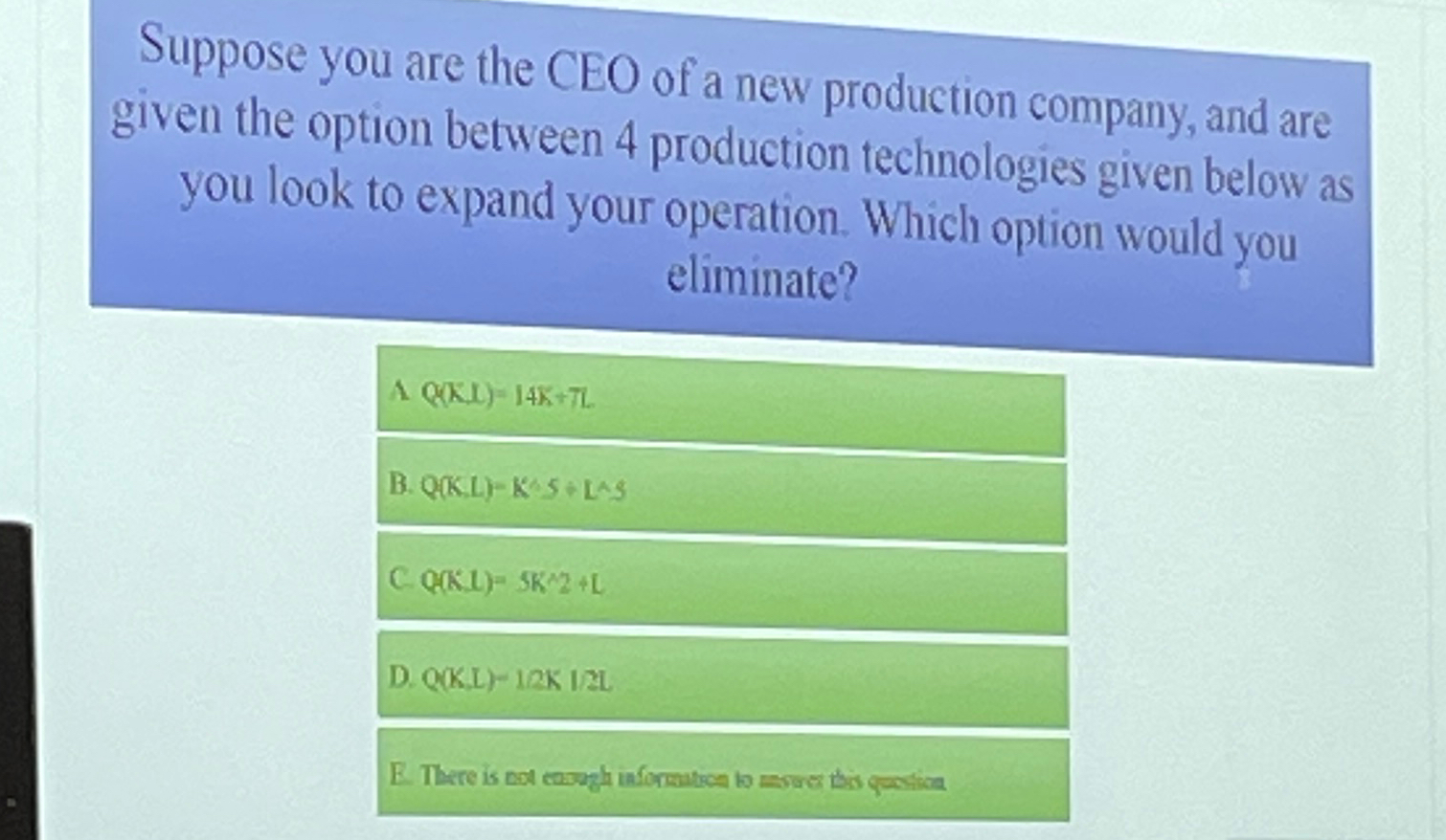 Solved Suppose you are the CEO of a new production company, | Chegg.com