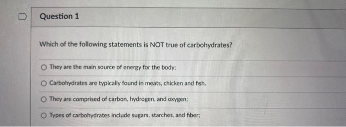 which of the following is not a source of carbohydrates