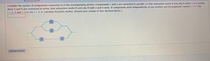 Solved Consider the system of components connected as in the | Chegg.com