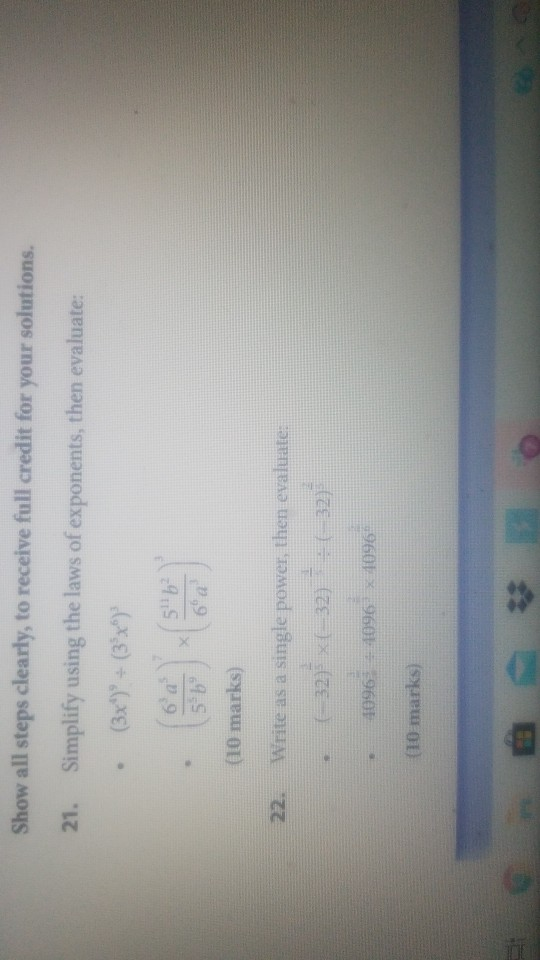 Solved Show all steps clearly, to receive full credit for | Chegg.com