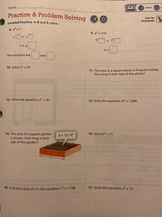 practice and problem solving leveled practice answer key