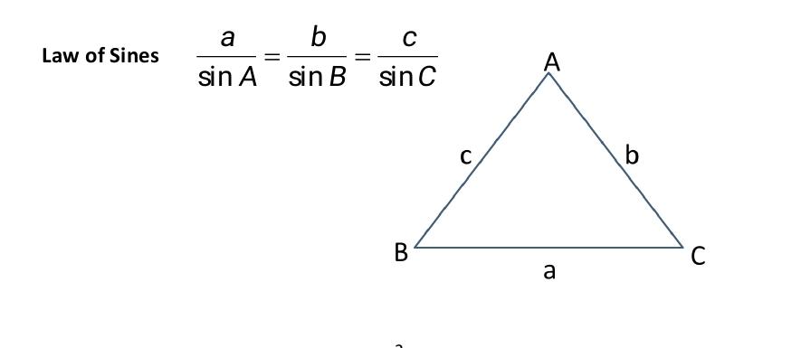 Solved Law of Sines asinA=bsinB=csinC | Chegg.com