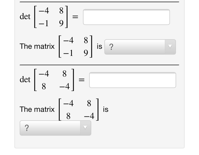 Solved det The matrix The matrix - 3)2 det The matrik ( | Chegg.com