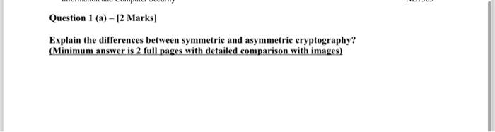 Solved Explain the differences between symmetric and | Chegg.com