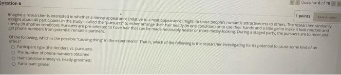 Solved Question 6 of 10 Question 6 1 points Save Art Imagine | Chegg.com