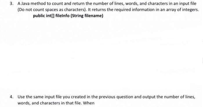 Solved 3. A Java method to count and return the number of | Chegg.com