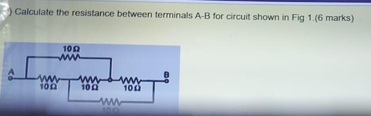 Solved Calculate The Resistance Between Terminals A-B For | Chegg.com