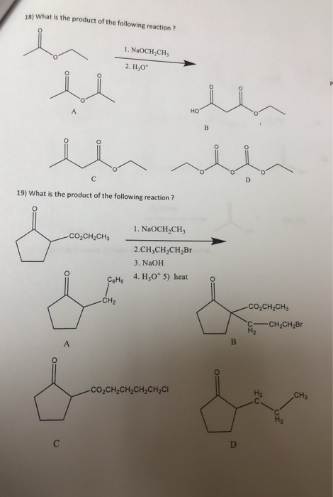 Solved 16) What is the major product in the following | Chegg.com