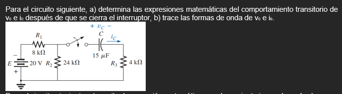 Solved Para el circuito siguiente, a) ﻿determina las | Chegg.com