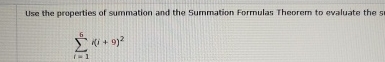 Solved Use the properties of summation and the Summation | Chegg.com