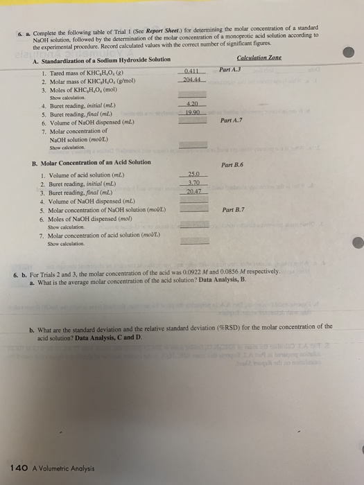 Solved Experiment 9 Prelaboratory Assignment A Volumetric | Chegg.com