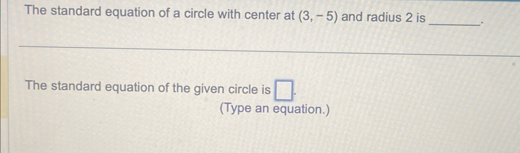 standard equation of a circle with center at the origin