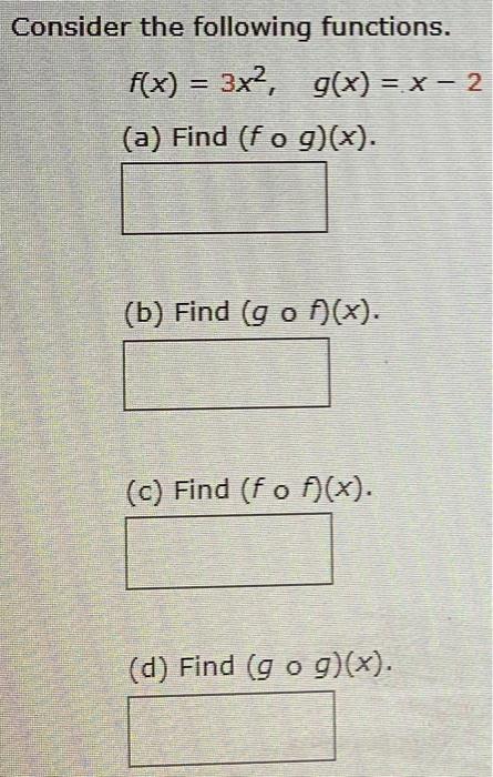 Solved Find the following values for the given functions. | Chegg.com