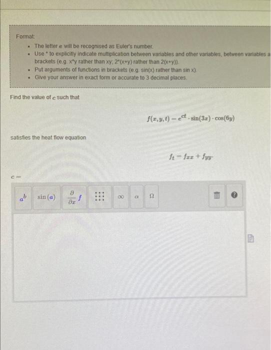 Solved Forma: - The letter e will be recognised as Euler's | Chegg.com