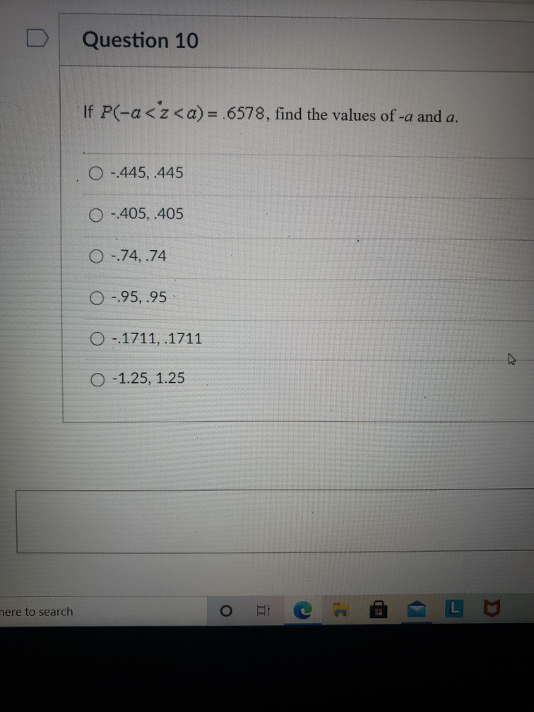 Solved Question 10 If P(-a | Chegg.com