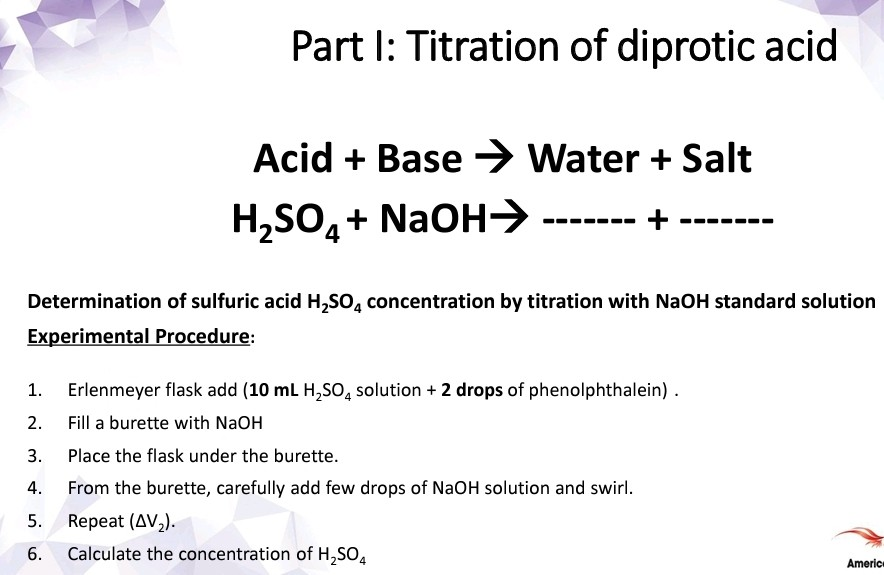 Solved PART B Acid Base Titration Lab Report I